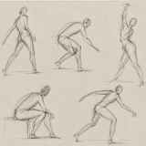 Gesture study, 30 sec each.